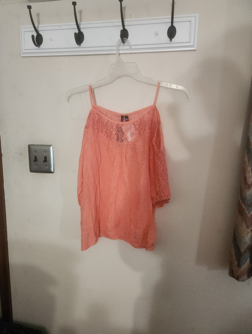 🎉 NWT Peach Cold Shoulder Blouse